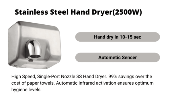 Stainless Steel Hand Dryer(2500W)